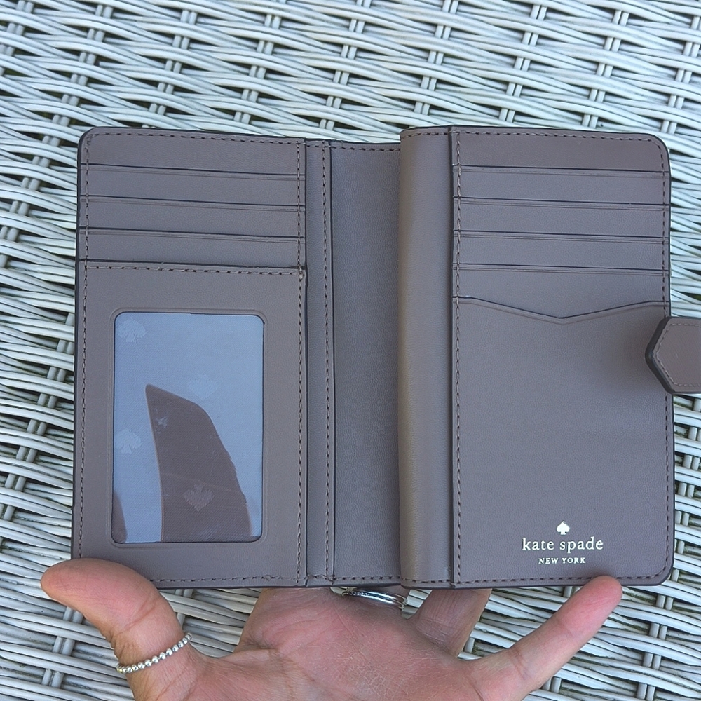 Kate Spade New York Staci Medium Compact Bifold Wallet || Dusty Mauve - Picture 7 of 12